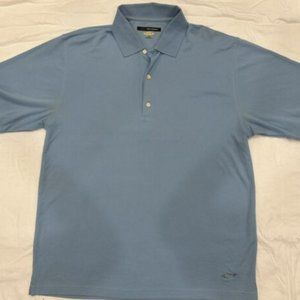 Greg Norman Play Dry Size Large Polo Golf Shirt - Blue - Short-Sleeved